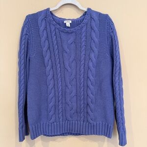 L. L. Bean 100% Cotton Cable Knit Sweater